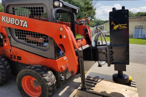 skid steer t-post driver rental|towable post driver rental.